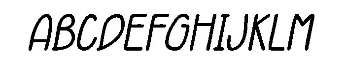 Mori Handwritten Italic Font UPPERCASE