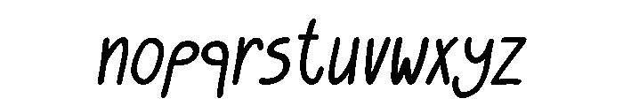Mori Handwritten Italic Font LOWERCASE