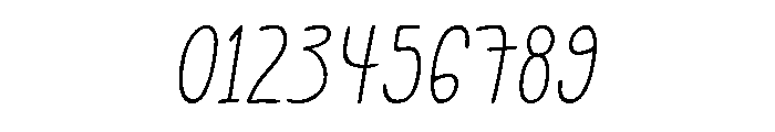Mori Handwritten Thin Italic Font OTHER CHARS