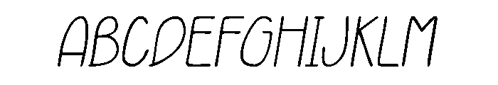 Mori Handwritten Thin Italic Font UPPERCASE