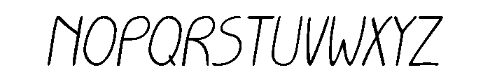 Mori Handwritten Thin Italic Font UPPERCASE