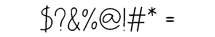 Mori Handwritten Thin Font OTHER CHARS