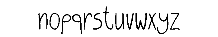 Mori Handwritten Thin Font LOWERCASE