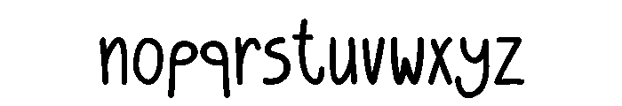 Mori Handwritten Font LOWERCASE
