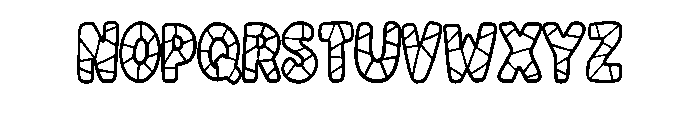 Mosaic Glass By Squeeb  Regular Font LOWERCASE