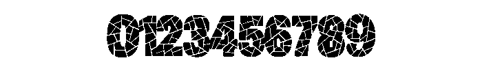Mosaic Glass Shatter By Regular Font OTHER CHARS