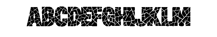 Mosaic Glass Shatter By Regular Font UPPERCASE
