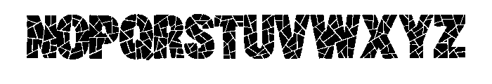 Mosaic Glass Shatter By Regular Font LOWERCASE