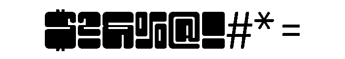Mosh Cube Regular Font OTHER CHARS