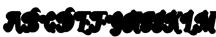 Mosterina Extrude Slant Regular Font UPPERCASE