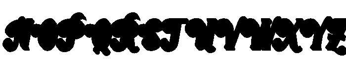 Mosterina Extrude Slant Regular Font UPPERCASE
