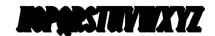 Mosterina Extrude Slant Regular Font LOWERCASE