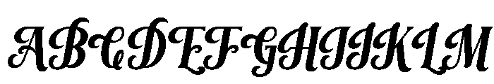 Mosterina Slant Regular Font UPPERCASE