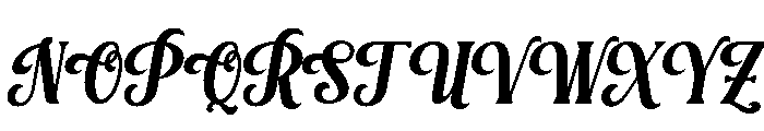 Mosterina Slant Regular Font UPPERCASE