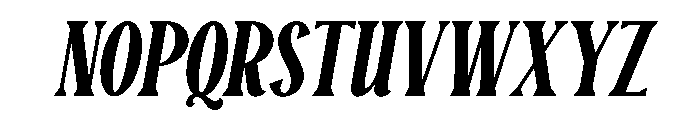 Mosterina Slant Regular Font LOWERCASE
