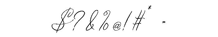 Mostivera Script Regular Font OTHER CHARS