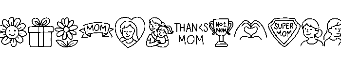 Mother Doodle Font UPPERCASE