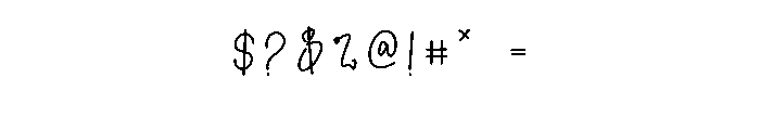 Mother Handwriting Font OTHER CHARS