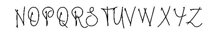 Mother Handwriting Font UPPERCASE