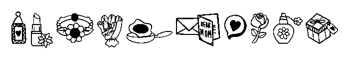 Mother day doodle Font OTHER CHARS