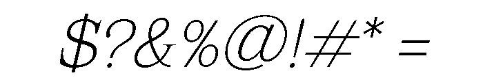 Mount Sagilite Thin Italic Font OTHER CHARS