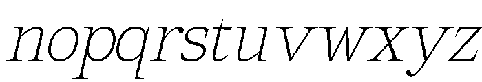 Mount Sagilite Thin Italic Font LOWERCASE