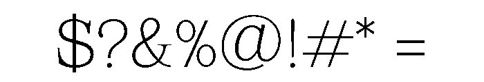 Mount Sagilite Thin Font OTHER CHARS