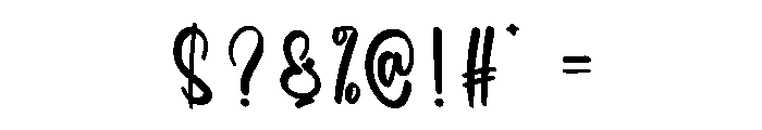 Mountain Calligraph Font OTHER CHARS