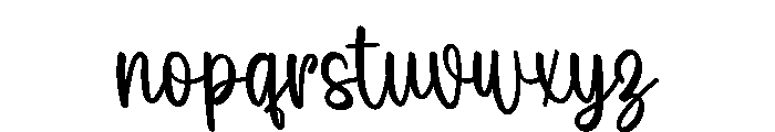 Mountain Calligraph Font LOWERCASE