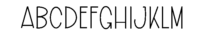 Mountain Minimalist Font UPPERCASE
