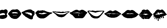 Mouth illustration Font UPPERCASE