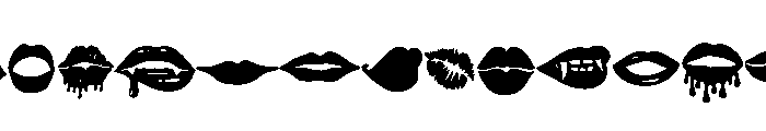 Mouth illustration Font UPPERCASE