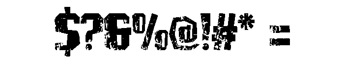 Movie Grunge Font OTHER CHARS