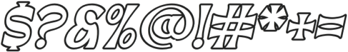 Mochaik Italic Outline otf (400) Font OTHER CHARS