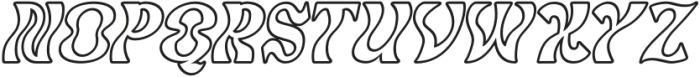 Mochaik Italic Outline otf (400) Font UPPERCASE