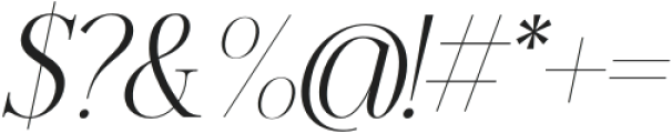 Modelista Light Italic otf (300) Font OTHER CHARS