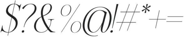 Modelista Thin Italic otf (100) Font OTHER CHARS