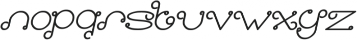 Modern Aristocrat Bold Italic otf (700) Font LOWERCASE