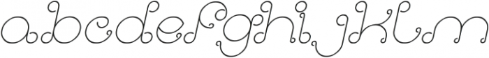 Modern Aristocrat Italic otf (400) Font LOWERCASE