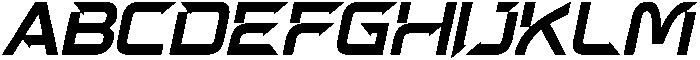 Modern Future Italic Italic otf (400) Font UPPERCASE