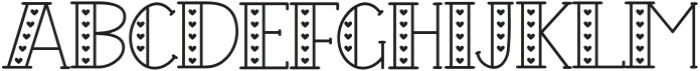 Modern Heart Regular otf (400) Font UPPERCASE