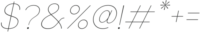 Modern Sans Thin Oblique otf (100) Font OTHER CHARS