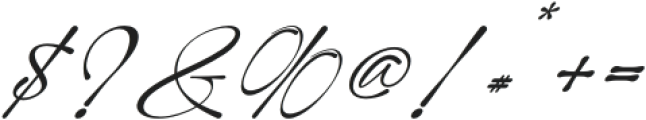 Modern Signature Italic otf (400) Font OTHER CHARS