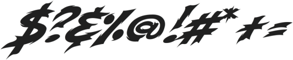 Modern Thrash Slant otf (400) Font OTHER CHARS