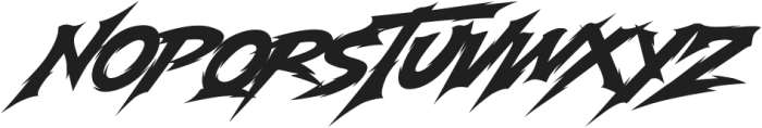 Modern Thrash Slant otf (400) Font UPPERCASE
