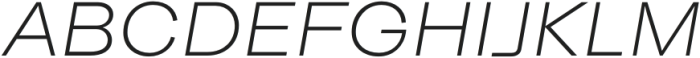 Moderna Grotesque ExtraLight It otf (200) Font UPPERCASE