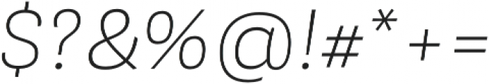 Modernica Light Italic otf (300) Font OTHER CHARS