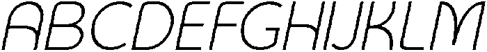 Modista Pro Variable Italic ttf (400) Font UPPERCASE