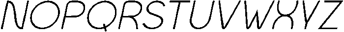 Modista Pro Variable Italic ttf (400) Font UPPERCASE