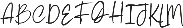 Modista Signature Regular otf (400) Font UPPERCASE
